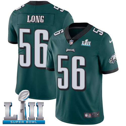 Nike Eagles #56 Chris Long Midnight Green Team Color Super Bowl LII Youth Stitched NFL Vapor Untouchable Limited Jersey