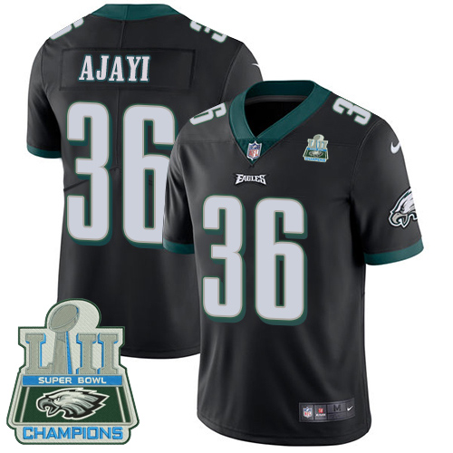 Nike Eagles #36 Jay Ajayi Black Alternate Super Bowl LII Champions Youth Stitched NFL Vapor Untouchable Limited Jersey