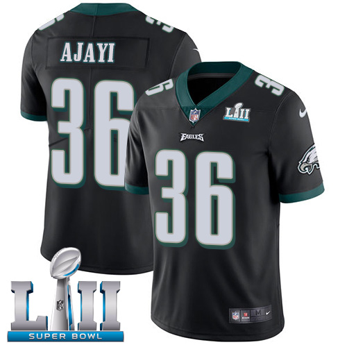 Nike Eagles #36 Jay Ajayi Black Alternate Super Bowl LII Youth Stitched NFL Vapor Untouchable Limited Jersey
