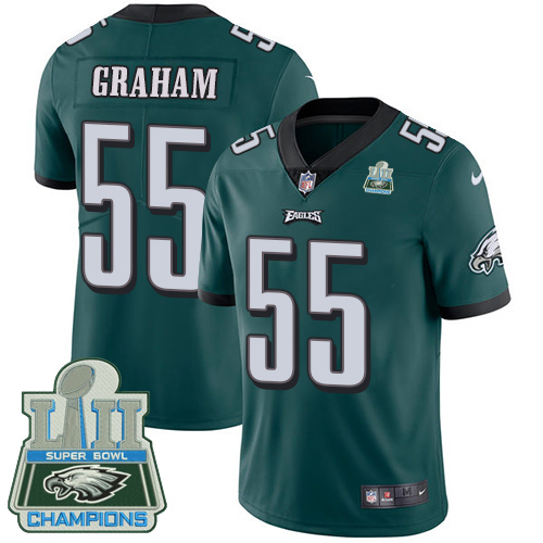 Nike Eagles #55 Brandon Graham Midnight Green Team Color Super Bowl LII Champions Youth Stitched NFL Vapor Untouchable Limited Jersey