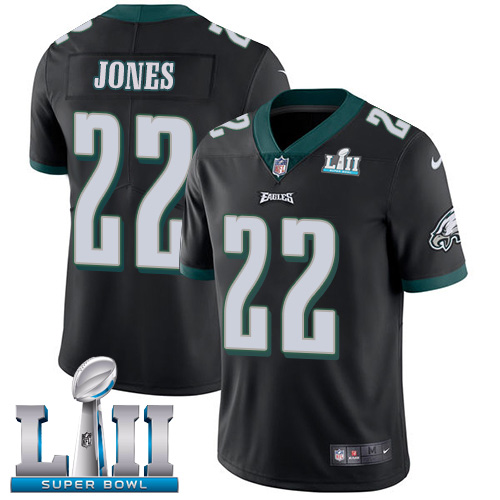 Nike Eagles #22 Sidney Jones Black Alternate Super Bowl LII Youth Stitched NFL Vapor Untouchable Limited Jersey