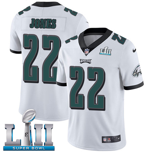 Nike Eagles #22 Sidney Jones White Super Bowl LII Youth Stitched NFL Vapor Untouchable Limited Jersey