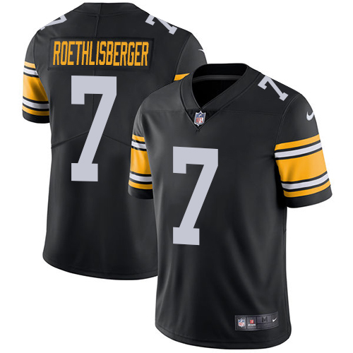 Nike Steelers #7 Ben Roethlisberger Black Alternate Youth Stitched NFL Vapor Untouchable Limited Jersey