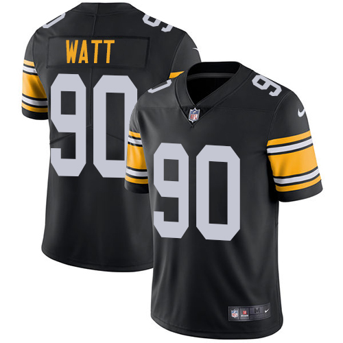 Nike Steelers #90 T. J. Watt Black Alternate Youth Stitched NFL Vapor Untouchable Limited Jersey