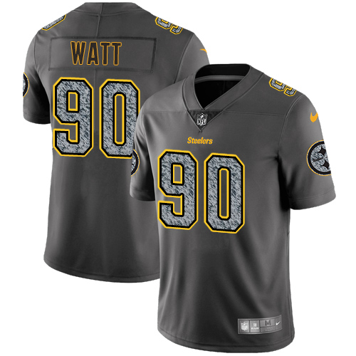 Nike Steelers #90 T. J. Watt Gray Static Youth Stitched NFL Vapor Untouchable Limited Jersey