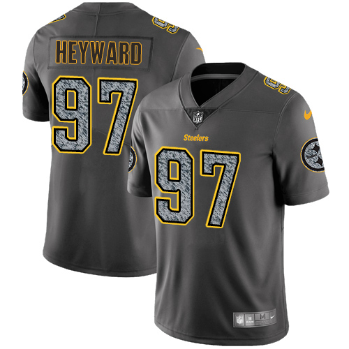 Nike Steelers #97 Cameron Heyward Gray Static Youth Stitched NFL Vapor Untouchable Limited Jersey