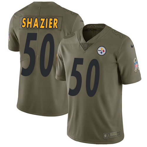 Nike Steelers #50 Ryan Shazier Olive Youth Stitched NFL Limited 2017 Salute to Service Jersey