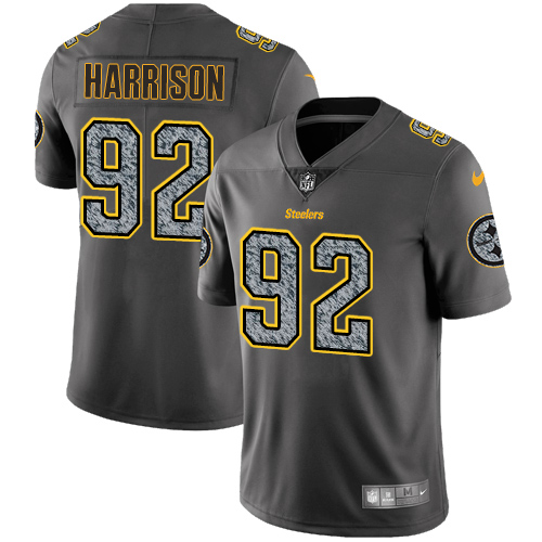 Nike Steelers #92 James Harrison Gray Static Youth Stitched NFL Vapor Untouchable Limited Jersey