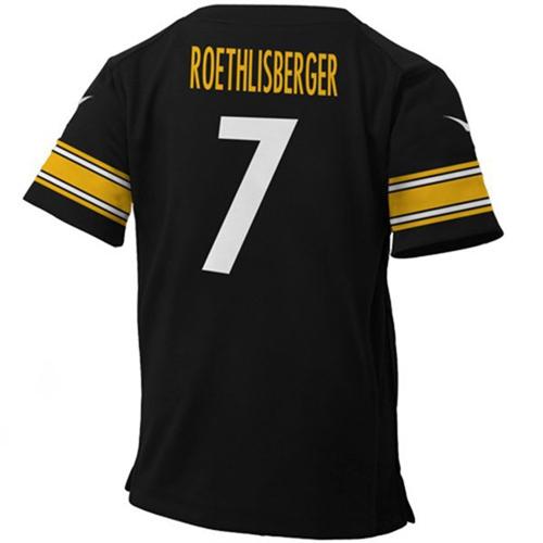 Toddler Nike Steelers #7 Ben Roethlisberger Black Team Color Stitched NFL Elite Jersey