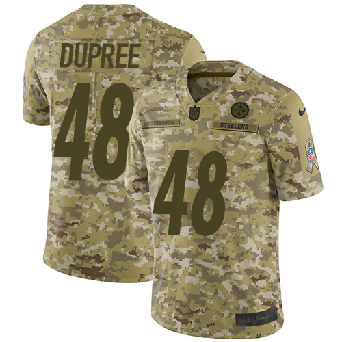 Nike Steelers #48 Bud Dupree Camo Youth Stitched NFL Limited 2018 Salute to Service Jersey