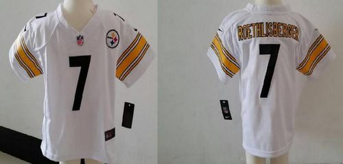 Toddler Nike Steelers #7 Ben Roethlisberger White Stitched NFL Elite Jersey