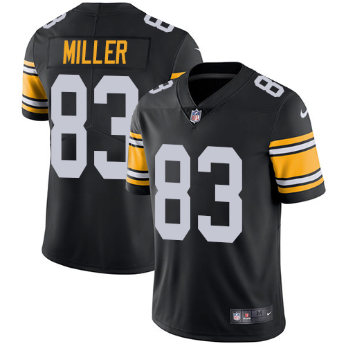 Nike Steelers #83 Heath Miller Black Alternate Youth Stitched NFL Vapor Untouchable Limited Jersey