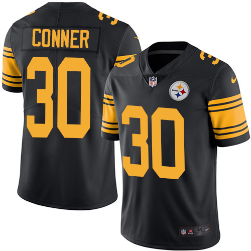 Nike Steelers #30 James Conner Black Youth Stitched NFL Limited Rush Jersey