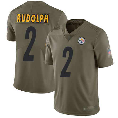 Nike Steelers #2 Mason Rudolph Olive Youth Stitched NFL Limited 2017 Salute to Service Jersey