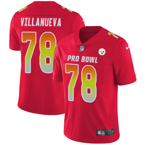 Nike Steelers #78 Alejandro Villanueva Red Youth Stitched NFL Limited AFC 2018 Pro Bowl Jersey