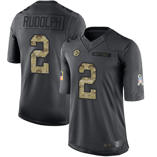 Nike Steelers #2 Mason Rudolph Black Youth Stitched NFL Limited 2016 Salute to Service Jersey