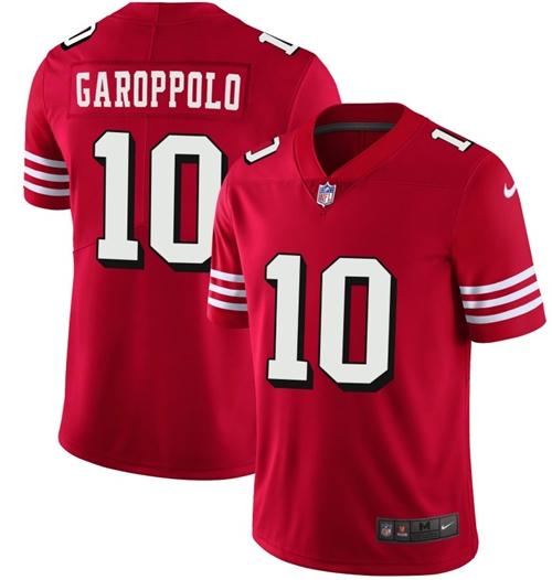 Nike 49ers #10 Jimmy Garoppolo Red Team Color Youth Stitched NFL Vapor Untouchable Limited II Jersey
