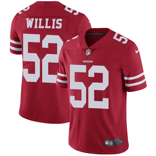 Nike 49ers #52 Patrick Willis Red Team Color Youth Stitched NFL Vapor Untouchable Limited Jersey