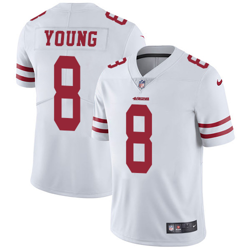 Nike 49ers #8 Steve Young White Youth Stitched NFL Vapor Untouchable Limited Jersey