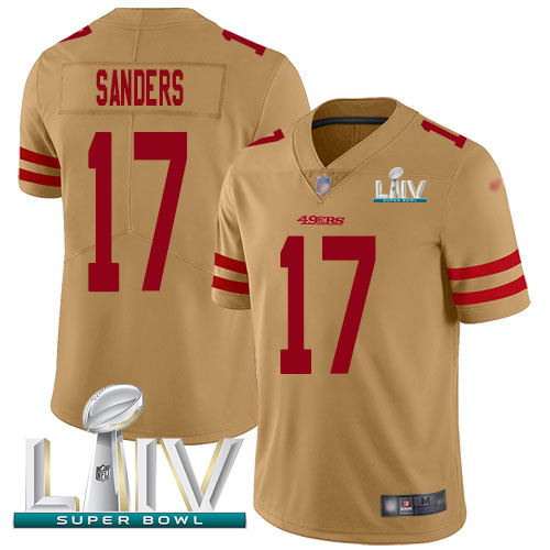 Nike 49ers #17 Emmanuel Sanders Gold Super Bowl LIV 2020 Youth Stitched NFL Limited Inverted Legend Jersey