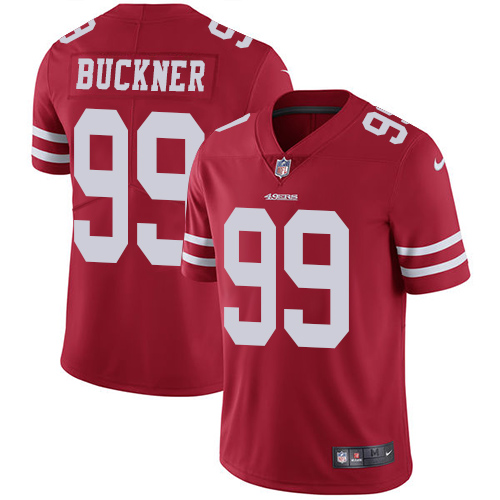 Nike 49ers #99 DeForest Buckner Red Team Color Youth Stitched NFL Vapor Untouchable Limited Jersey