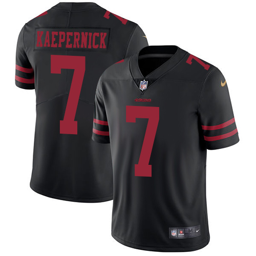 Nike 49ers #7 Colin Kaepernick Black Alternate Youth Stitched NFL Vapor Untouchable Limited Jersey