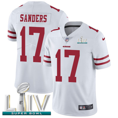 Nike 49ers #17 Emmanuel Sanders White Super Bowl LIV 2020 Youth Stitched NFL Vapor Untouchable Limited Jersey
