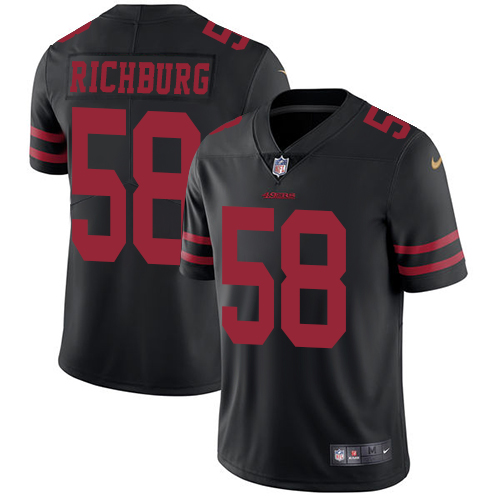 Nike 49ers #58 Weston Richburg Black Alternate Youth Stitched NFL Vapor Untouchable Limited Jersey