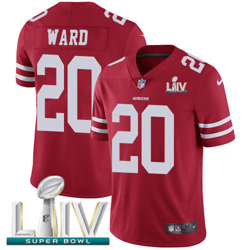 Nike 49ers #20 Jimmie Ward Red Super Bowl LIV 2020 Team Color Youth Stitched NFL Vapor Untouchable Limited Jersey