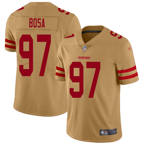 Nike 49ers #97 Nick Bosa Gold Youth Stitched NFL Limited Inverted Legend Jersey
