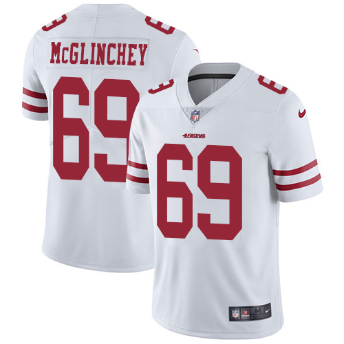 Nike 49ers #69 Mike McGlinchey White Youth Stitched NFL Vapor Untouchable Limited Jersey