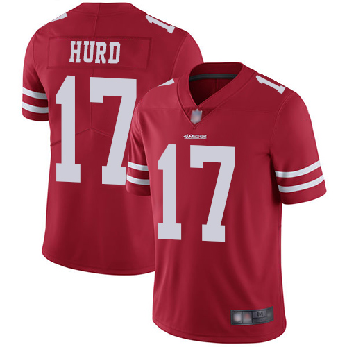 Nike 49ers #17 Jalen Hurd Red Team Color Youth Stitched NFL Vapor Untouchable Limited Jersey