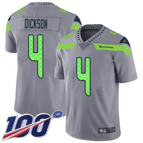 Nike Seahawks #4 Michael Dickson Silver Youth Stitched NFL Limited Inverted Legend 100th Season Jersey