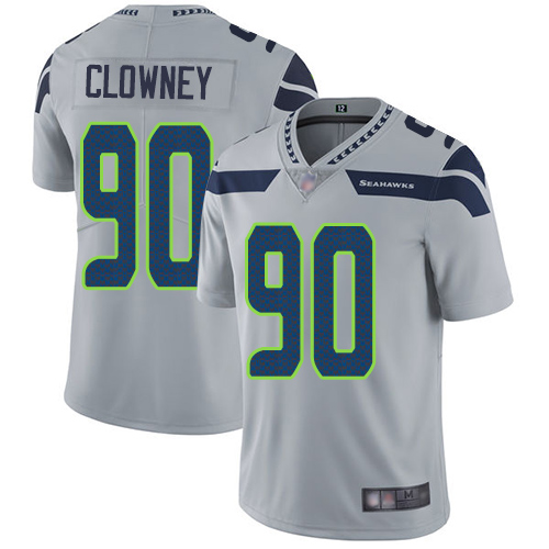 Nike Seahawks #90 Jadeveon Clowney Grey Alternate Youth Stitched NFL Vapor Untouchable Limited Jersey