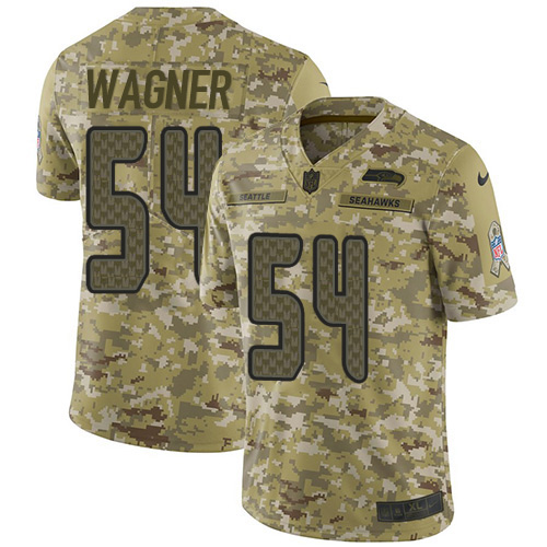 Nike Seahawks #54 Bobby Wagner Camo Youth Stitched NFL Limited 2018 Salute to Service Jersey