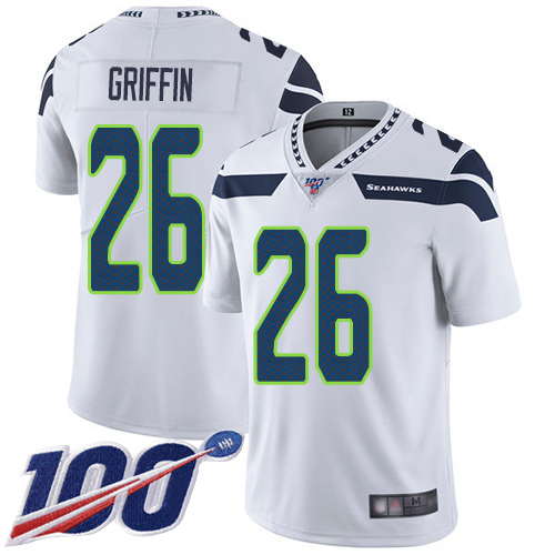 Nike Seahawks #26 Shaquem Griffin White Youth Stitched NFL 100th Season Vapor Limited Jersey