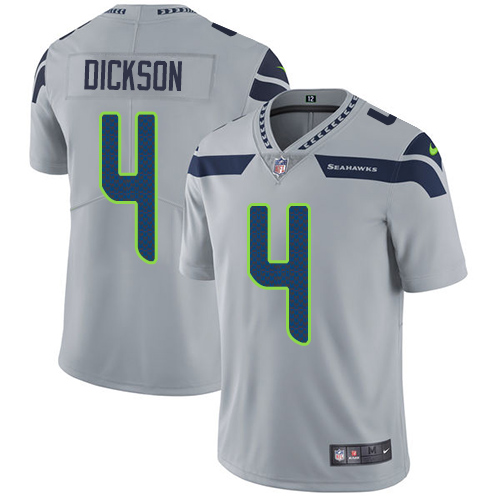 Nike Seahawks #4 Michael Dickson Grey Alternate Youth Stitched NFL Vapor Untouchable Limited Jersey