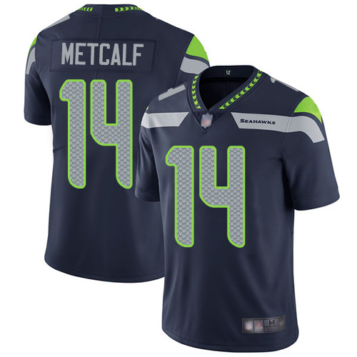 Nike Seahawks #14 D.K. Metcalf Steel Blue Team Color Youth Stitched NFL Vapor Untouchable Limited Jersey