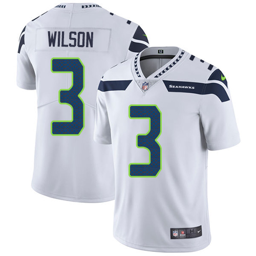 Nike Seahawks #3 Russell Wilson White Youth Stitched NFL Vapor Untouchable Limited Jersey
