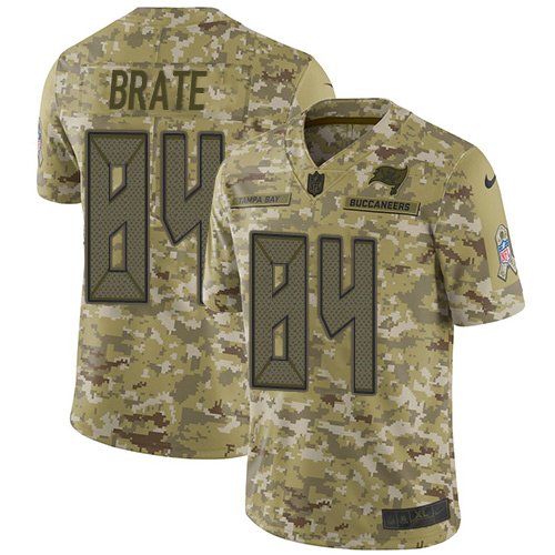Nike Buccaneers #84 Cameron Brate Camo Youth Stitched NFL Limited 2018 Salute to Service Jersey