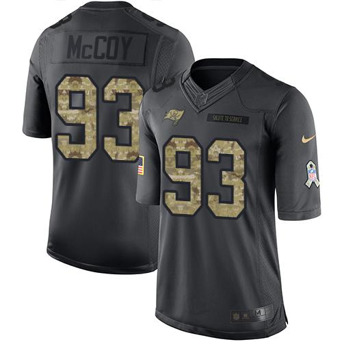 Nike Buccaneers #93 Gerald McCoy Black Youth Stitched NFL Limited 2016 Salute to Service Jersey