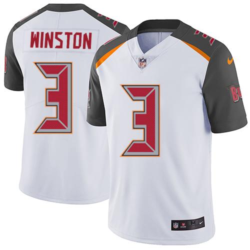 Nike Buccaneers #3 Jameis Winston White Youth Stitched NFL Vapor Untouchable Limited Jersey