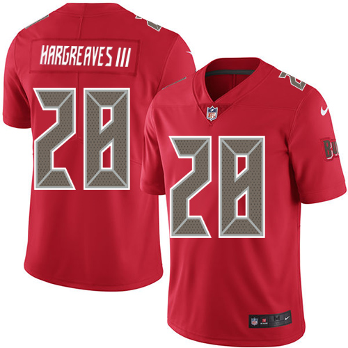 Nike Buccaneers #28 Vernon Hargreaves III Red Youth Stitched NFL Limited Rush Jersey