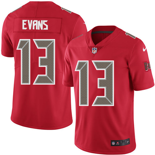 Nike Buccaneers #13 Mike Evans Red Youth Stitched NFL Limited Rush Jersey