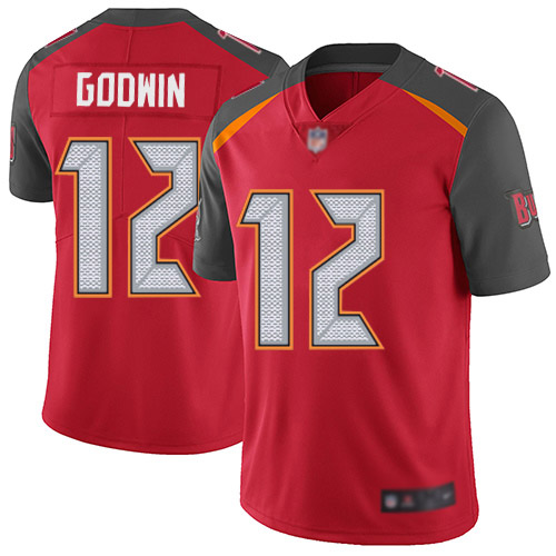 Nike Buccaneers #12 Chris Godwin Red Team Color Youth Stitched NFL Vapor Untouchable Limited Jersey
