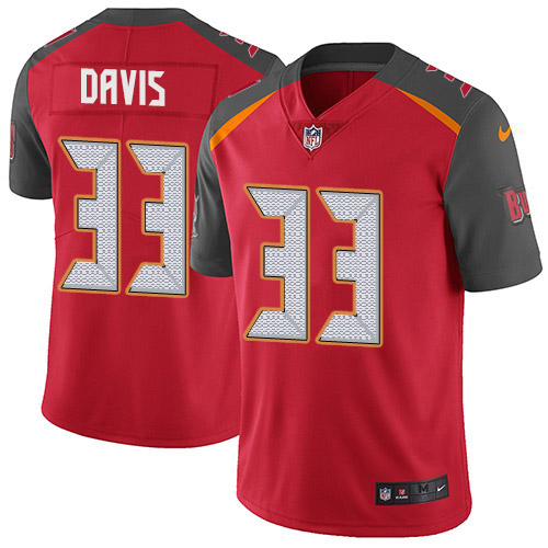 Nike Buccaneers #33 Carlton Davis III Red Team Color Youth Stitched NFL Vapor Untouchable Limited Jersey