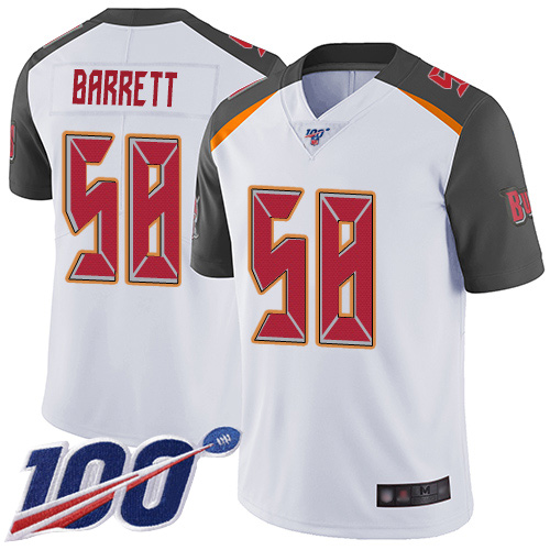 Nike Buccaneers #58 Shaquil Barrett White Youth Stitched NFL 100th Season Vapor Limited Jersey