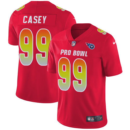 Nike Titans #99 Jurrell Casey Red Youth Stitched NFL Limited AFC 2018 Pro Bowl Jersey