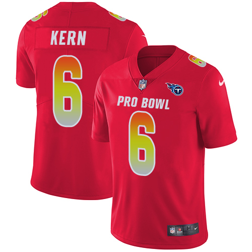Nike Titans #6 Brett Kern Red Youth Stitched NFL Limited AFC 2018 Pro Bowl Jersey