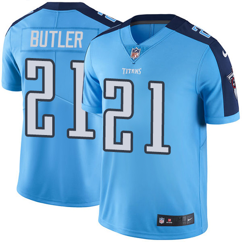 Nike Titans #21 Malcolm Butler Light Blue Youth Stitched NFL Limited Rush Jersey